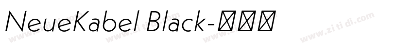 NeueKabel Black字体转换